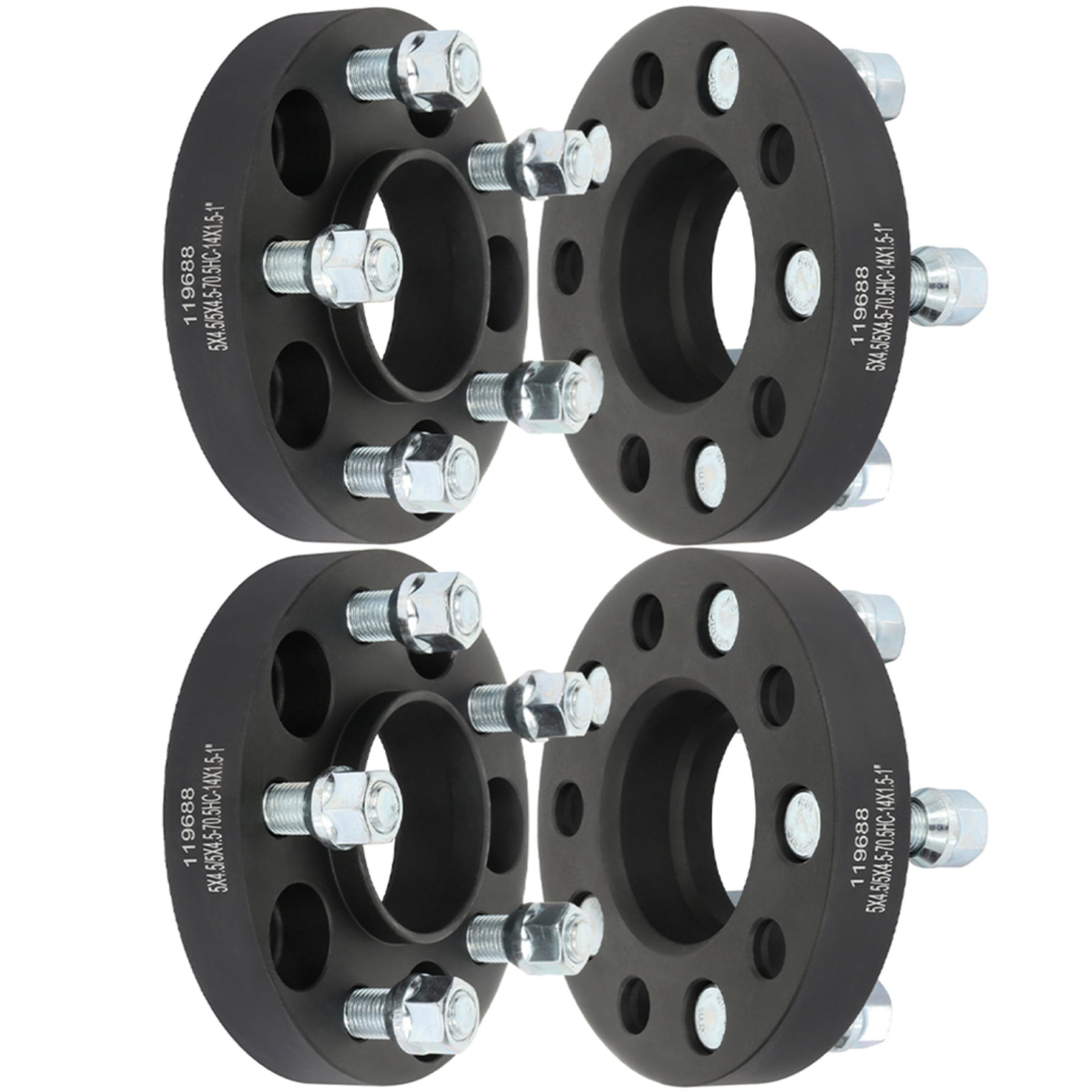 AUTOMUTO 4set 5x4.5 1 inch Wheel Spacers 5 Lug 5x114.3mm to 5x114.3mm