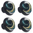 thumbnail image 2 of 4 Pcs Golden Moon Knobs for Kitchen Cabinet Cupboard Dresser Bookcase Drawer Pulls Handles Round Home Decor, 2 of 8