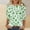 Blouse-Multicolor, variant on Gamivast Womens St Patricks Day Shirts Plus Size Funny Shamrock Clover Graphic Crew Neck Blouses Comfy 3/4 Sleeve Trendy Pullover Vacation Outfits S-5Xl