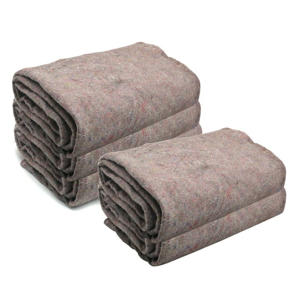 XHT MOTOR- 5pc Heavy Duty Textile Moving Blanket 80" x 72" Furniture Packing Pad Tree keep warm [ET-HOME009 X5PC-Brown]