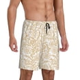 thumbnail image 2 of Balery Plant Pantalones cortos de pijama de punto de algodón para hombre con cinturilla y bolsillos-Small, 2 of 6