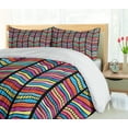 thumbnail image 5 of Ambesonne Abstract Duvet Cover Sets, Colorful Rainbow Leaf, 2-King, Multicolor, 5 of 7