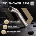 thumbnail image 2 of Shower Arm 6 Inch Stainless Steel Wall Mounted Shower Arm with 1/2 Inch Threaded IPS, Brushed Nickel Finish, 2 of 7