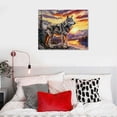 thumbnail image 5 of Wolf Canvas Wall Art Wolf on the Mountains Pictures Prints Wall Decor Animals Landscape Artwork for Office Home Decor Framed, 5 of 6