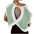 thumbnail image 2 of Open Back Tops For Women Summer Casual Yoga Y2K Athletic Gym Tees Shirts Slouchy Crop Running Tunic T Shirts Women Short Sleeve Workout Shirts Loose Relaxed Fit Blouses, 2 of 5