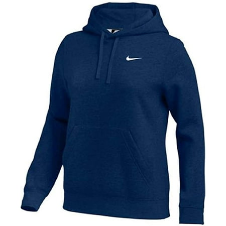Nike Womens Pullover Fleece Hoodie (Navy, Small)