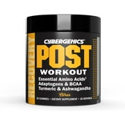 Cybergenics Post-Workout Gummies, Recovery Accelerator, Support Muscle Recovery & Joint Health, Essential Amino Acids, with Ashwagandha & Curcumin, BCAAs, Citrus Flavor, 60 Gummies, 30 Servings