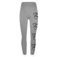 thumbnail image 7 of QATAINLAV Women's Valentines Day Leggings Heart Graphic Print Legging Pants Stretch High Waisted Tummy Control Yoga Pants Full Length Workout Tights Gray XXL, 7 of 7