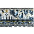 thumbnail image 3 of Ambesonne Farmhouse Window Valance, Modern Scandi Floral Barn, 42" X 18", Sea Blue Mustard Coconut, 3 of 5