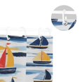 thumbnail image 5 of Yayeee Shower Curtain with Hooks 72"x72" Waterproof Fabric Bathroom Hanging Decor, Orange Hand Drawn Sailboats, 5 of 5