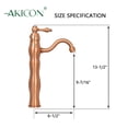 thumbnail image 4 of One-Handle Copper Bathroom Vessel Faucet, 4 of 4