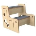 thumbnail image 4 of Rampa de madera para escaleras de mascotas, accesorio para sofá, escalón para mascotas, para animales pequeños y mayores. 2 capa, 4 of 9