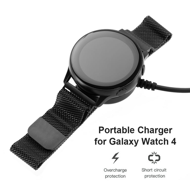 Compatible avec le chargeur de montre Samsung compatible avec le support de chargeur  Galaxy Watch 4/Galaxy Watch 4 Classic/Galaxy Watch 3/Galaxy Watch Active  (40 ~ 46 mm) -[Noir] [Câble de charge non