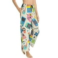 thumbnail image 2 of Xecao Playing Video Games Women's Straight Lounge Pajama Pants: The Epitome of Relaxed Sleepwear, 2 of 9