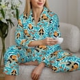 thumbnail image 6 of Bingfone Womens Pajama Sets Lovely Sea Otters Print,Long Sleeve Loungewear Pajamas Set-Small, 6 of 8