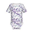 thumbnail image 2 of Balery Lavender Flowers Pattern Baby Climbing Clothes Infant Bodysuit Cute Infant Bodysuit Baby Romper-2 Years, 2 of 7