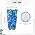 thumbnail image 4 of KLL Vibrant Blue Floral Print 40oz Stainless Steel Insulated Car Cup with Spillproof Lid - Keep Your Drink Hot or Cold on the Go-Straw Three-piece Set, 4 of 8