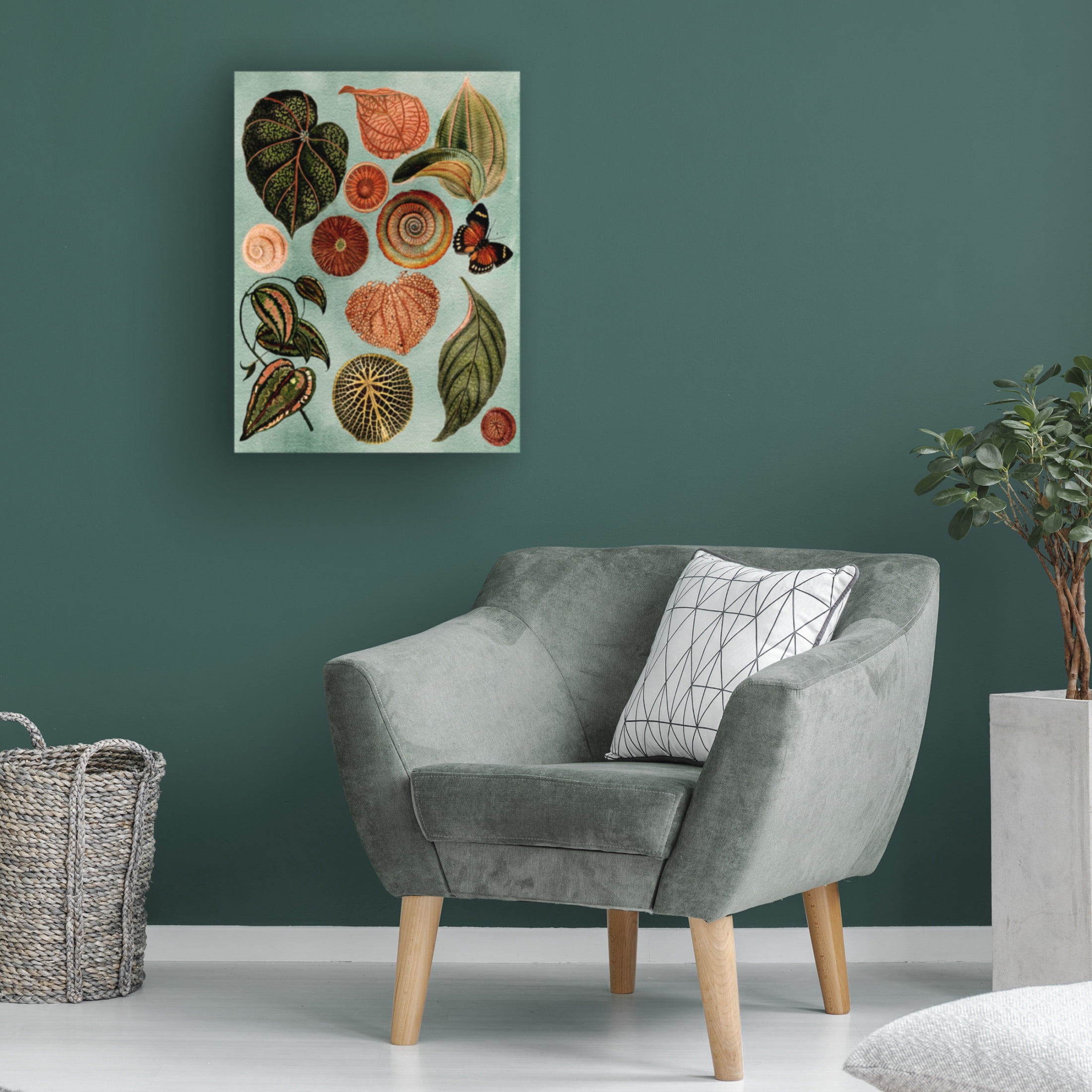 Trademark Fine Art giovanna nicolo   Terracotta Blues Botanical Canvas Wall Art