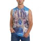 thumbnail image 1 of Fotbe Majestic Fantasy Castle Men's Camiseta sin Mangas Estampada para Hombres, Playera Casual para Gimnasio, Entrenamiento, Playa-Medium, 1 of 7