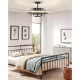 thumbnail image 5 of 20'' Caged Ceiling Fan with Lights 6 Speeds Low Profile Small Farmhouse Industrial Ceiling Fans, Black Enclosed Bladeless LED Ceiling Fan Remote/APP Control for Living Room/Bedroom/Kitchen, 5 of 6