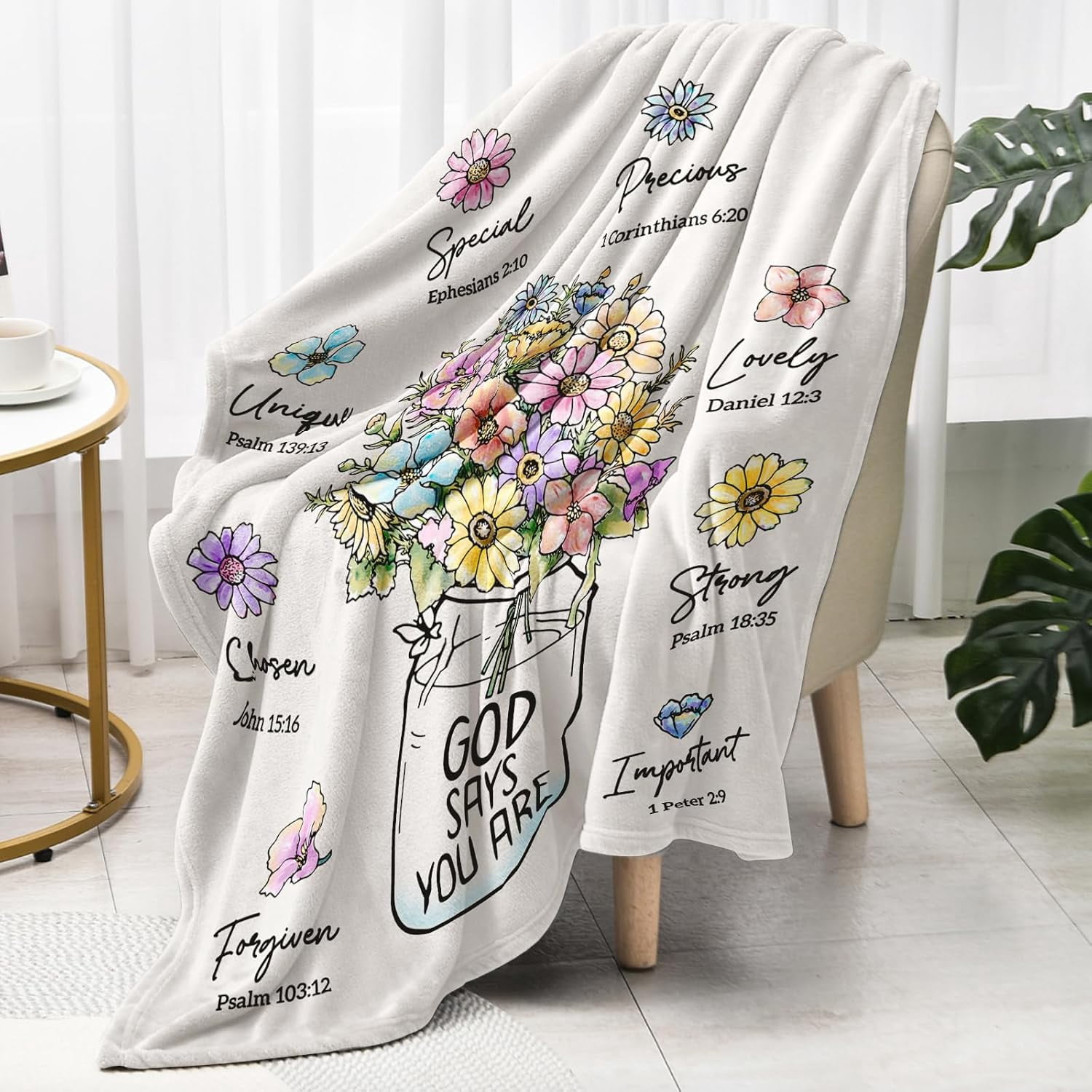 Christian Gifts for Women,Christmas Best Gifts for Women, Faith Birthday Blanket for Women, Inspiration Encouragement Religious Gifts, Mothers Day Easter Nourish Soul60*50