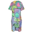 thumbnail image 4 of Pretty Hippy-vestido de verano de Trippy Flower Power para mujer diseño Retro holgado con bolsillo elegante de lujo, 4 of 6