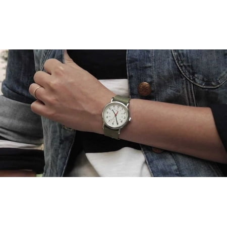 Timex - T2N651 Weekender Unisex Watch Olive Green 38mm Stainless Steel - Walmart.com - Walmart.com