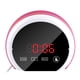 thumbnail image 4 of Reloj despertador digital con superficie de espejo, luz nocturna LED colorida con puerto de salida USB dual (rojo), 4 of 8