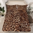 thumbnail image 2 of Manfei Leopard Print Bed Sheets,Wild Animal King Sheets,Cheetah Pattern Sheet Set For Girl Kids,Breathable Home Decor,4pcs, 2 of 7
