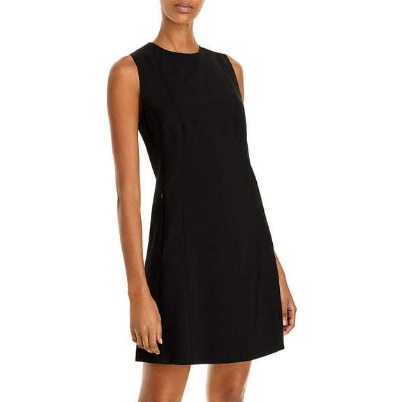 Theory Womens Helaina Wool Sleeveless Mini Dress