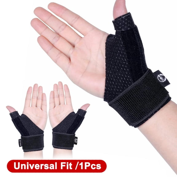 Reversible Thumb Wrist Stabilizer Splint for Blackberry Thumb, Trigger Finger, Pain Relief, Arthritis, Tendonitis, Sprained and Carpal Tunnel Supporting, Lightweight Breathable Left Right  Hand