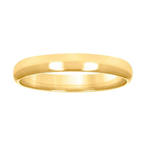 10k Yellow Gold Mens Womens Unisex Wedding Band Comfort-Fit 3mm Size 6 Wedding Band for Men
