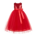 thumbnail image 2 of Ekidsbridal Heart Cutout Sequin Flower Girl Dress Junior Pageants Princess Ballroom Dance Gown 172seq 10, 2 of 3