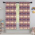thumbnail image 5 of Blackout Kids Curtains,Teal Triangular and Diamond Shaped Geometric Boho Childrens Insulated Curtains Set Of 2,Bedroom Essentials,Toddler Room Decor 42x63in(106x160cm), 5 of 5