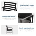 thumbnail image 4 of Patio Dining Chairs Set of 2 Outdoor Dining Chair with Armrests and Cushions Aluminum Chairs,Gray, 4 of 5