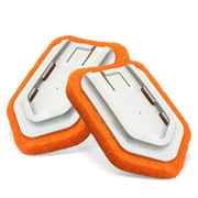 JEHONN Shower Scrubber Refill, 2 Pcs Tub and Tile Cleaning Brush Head (Orange)