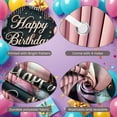 thumbnail image 4 of Pink Balloons Banner Gold Glitter Birthday Party Display Sparkling Stars Pink Curtain Party Backdrop for Birthday Party Indoor Decoration Photo Backdrop, 4 of 9