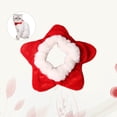 thumbnail image 2 of Navidad mascota rojo cuello estrella pequeño perro cachorro mascotas decorando bufanda cuello flor cálido peluche bufanda para invierno, 2 of 6