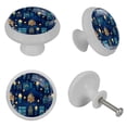 thumbnail image 4 of Hanukkah Round Glow-in-the-Dark Fluorescent Cabinet and Dresser Knobs - 4-Pack, 4 of 6