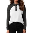 thumbnail image 3 of Grblisyd Shirts for Girls School Uniform Long Sleeve Color block Top Kids Golf Pique Polo Shirts 5-14 Year, 3 of 3