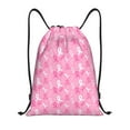 thumbnail image 1 of Xecao Breast Cancer Awareness (3) Pattern Sports Drawstring Backpack - String Swim Gym Bag with Wet Proof Pocket for Women&Men-Small, 1 of 6