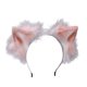 thumbnail image 1 of Guardurnaity Aro para el pelo con orejas de gato, fijación estable, moldeable, adecuado para actuaciones y fiestas, aro para el pelo de animales Disfraces de disfraces Rosa y blanco, 1 of 6