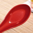 thumbnail image 3 of Juego de 8 cucharas de arroz, cuchara de sopa china Won Ton, cucharas de sopa simples de estilo asiático, rojo y negro, 3 of 5