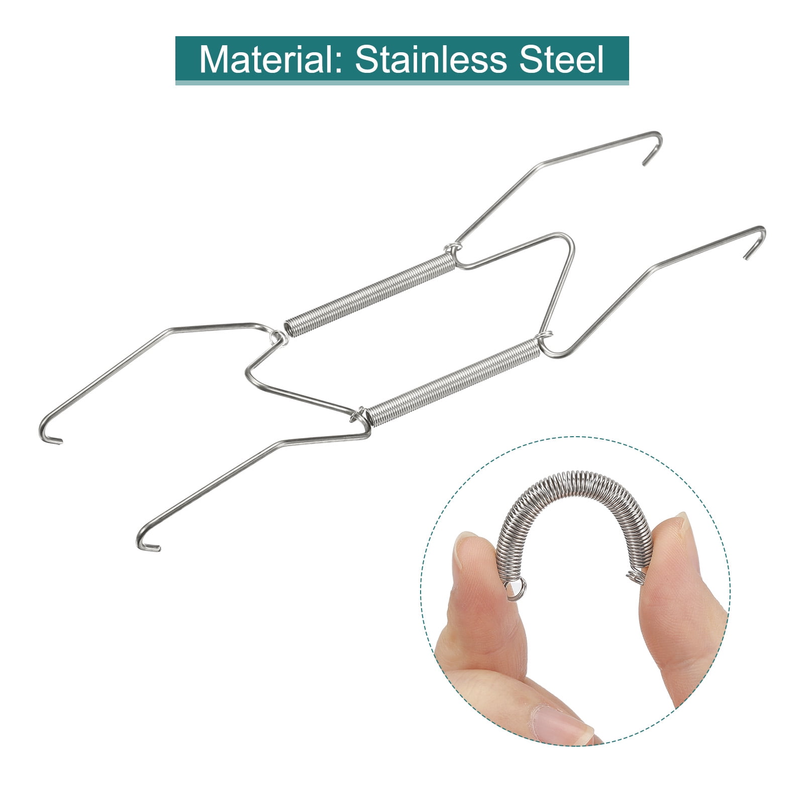 Unique Bargains 10Pcs Invisible Wall Plate Hangers for Plates and Artwork Display Silver