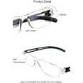 thumbnail image 6 of 4 Pairs Reading Glasses, Blue Light Blocking Glasses, Computer Reading Glasses for Women and Men, Fashion Rectangle Eyewear Frame(4 Colors, +2.00 Magnification), 6 of 9