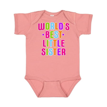 

Inktastic Worlds Best Little Sister Gift Baby Girl Bodysuit