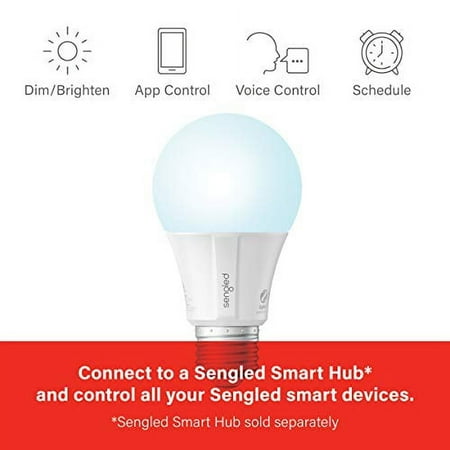 Sengled - Smart A19 LED 60W Add-on Bulb Works with Amazon Alexa, Google Assistant, SmartThings & Wink - Daylight