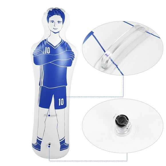 Punching Bag Soccer Dummy 0.35m PVC Inflatable Football Training Dummy Multi Purpose Use Inflatable Soccer Training Dummy Tumbler for Football Basketball Training 40 X 160cm