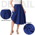 thumbnail image 3 of TEMOFON Skirts for Women Adjustable Waist A-Line Skirt Ice Silk Feel Skirt for Women Comfortable and Versatile Skirt, 3 of 4