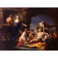 thumbnail image 2 of Pompeo Batoni 18x14 Black Ornate Wood Framed Double Matted Museum Art Print Titled - Thetis Takes Achilles from the Centaur Chiron (1770), 2 of 5